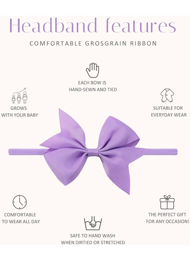 Jollybows 40pcs Baby Girls Grosgrain Ribbon Hair Bows Headbands 4