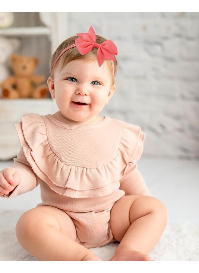 Jollybows 40pcs Baby Girls Grosgrain Ribbon Hair Bows Headbands 4