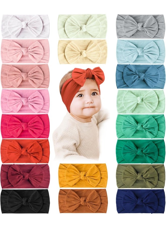Prohouse 20PCS Baby Nylon Headbands Hairbands Hair Bow Elastics for Baby Girls