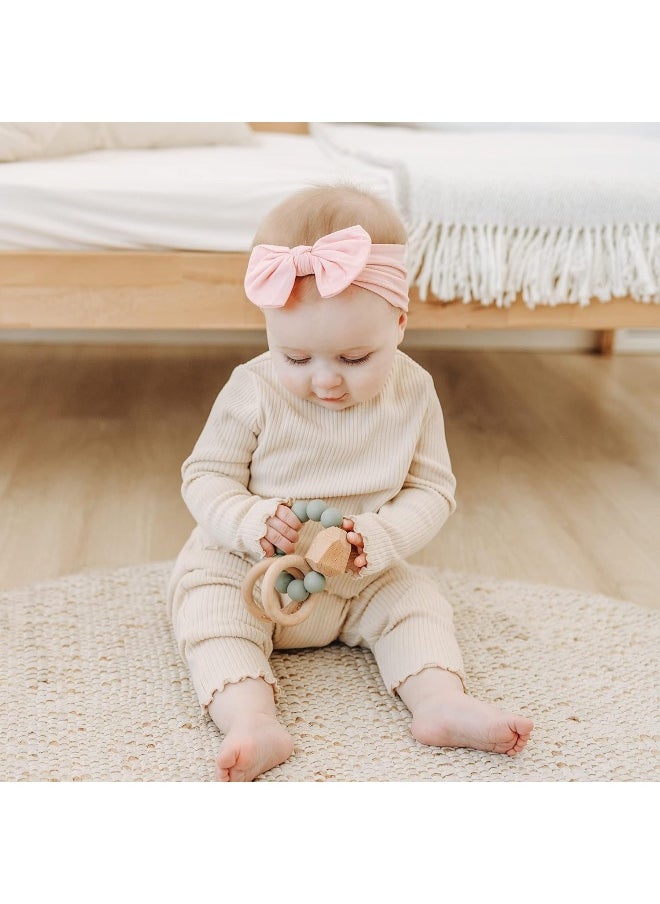 Prohouse 20PCS Baby Nylon Headbands Hairbands Hair Bow Elastics for Baby Girls