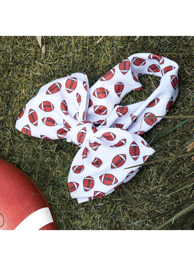YanJie Baby Girls Headbands Football Sports Printed Bow Wide Headbands Basketball Handmade Hairbands Game Day Sports Hair Accessories Gift for Football Newborn Infant Toddlers Kids