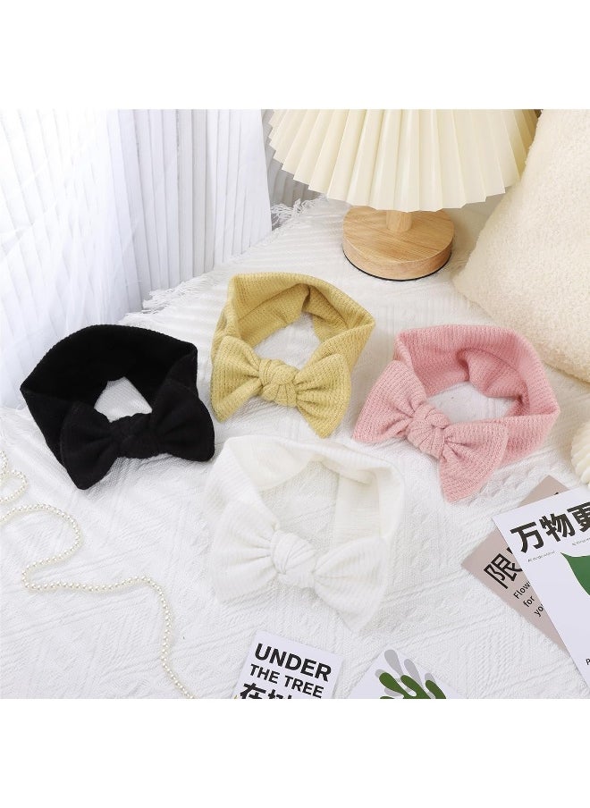 YanJie Baby Headbands Baby Girl Bows Soft Handmade Headwrap Newborn Bows Headbands for Girls Hair Accessories for Infant Toddler Black White Pink Curcuma