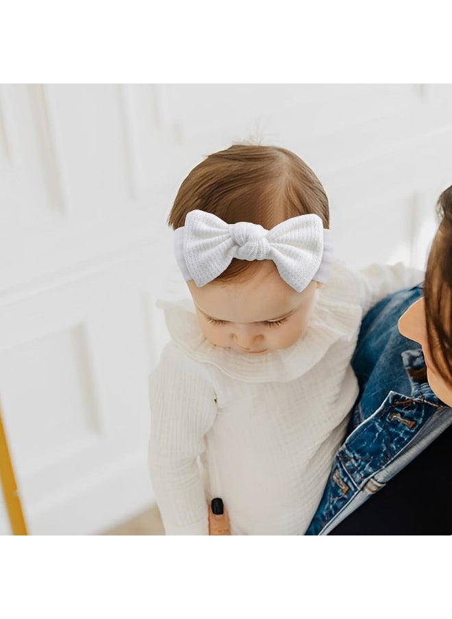 YanJie Baby Headbands Baby Girl Bows Soft Handmade Headwrap Newborn Bows Headbands for Girls Hair Accessories for Infant Toddler Black White Pink Curcuma