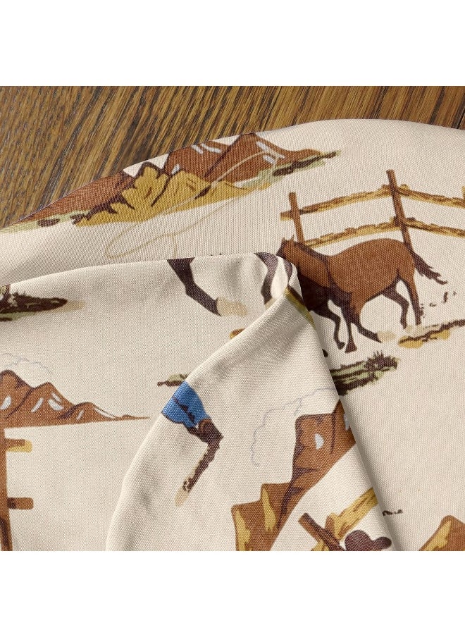 Sweet Jojo Designs Wild West Cowboy Baby Boy Cocoon and Beanie Hat 2pc Set Jersey Stretch Knit Sleeping Bag for Infant Newborn Nursery Sleep Wrap Sack