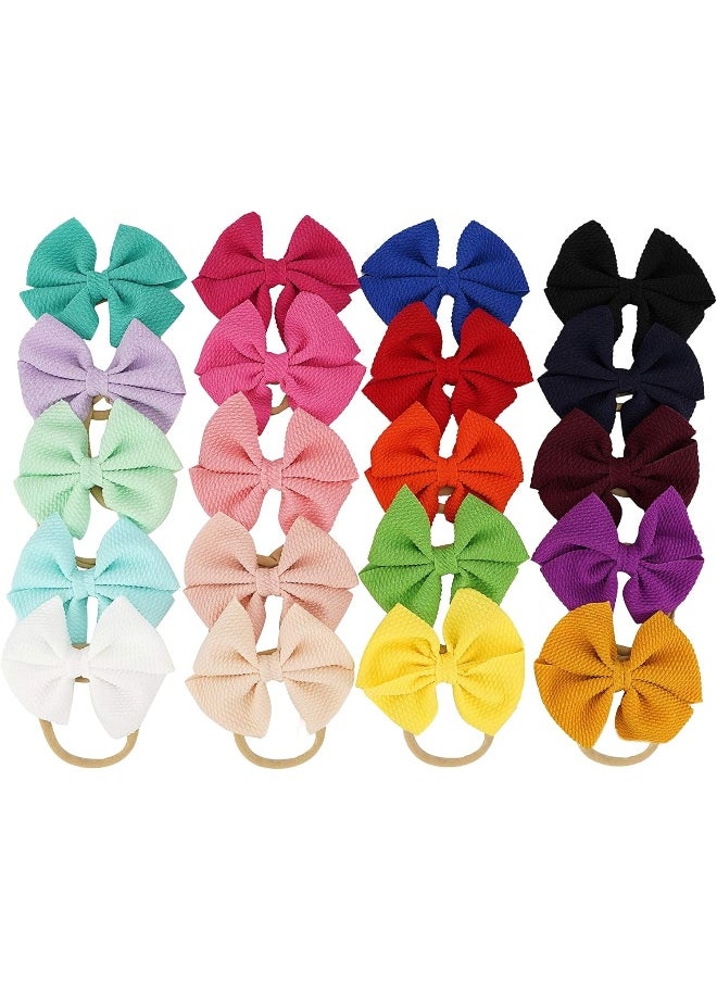 MEEDEE Baby Girl's Headbands and Bows for Newborn Infant Toddler 20 PCS
