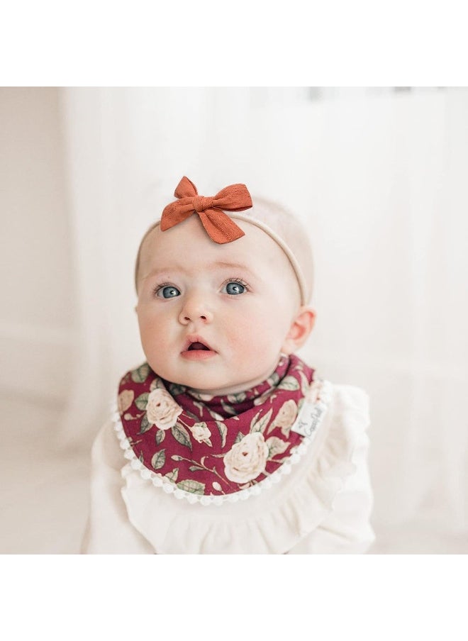 jollybows 20pcs Baby Girls Cotton Hair Bows Headbands Nylon Hair Bands Elastic Hair Accessories for Newborn Kids Infants Toddlers
