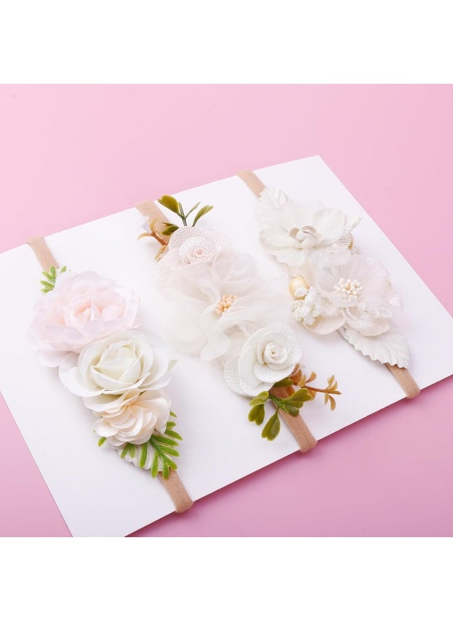 Toptim Baby Floral with Nylon Headbands for Newborn Girls Shower Photo (D-12Pack)