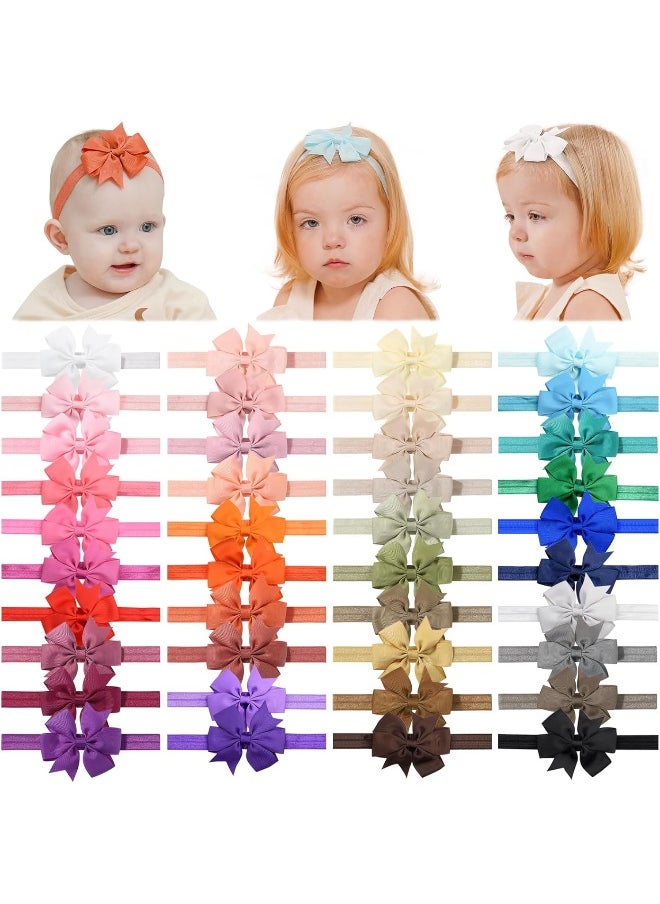 Jollybows 40pcs Baby Girls Grosgrain Ribbon Hair Bows Headbands 3