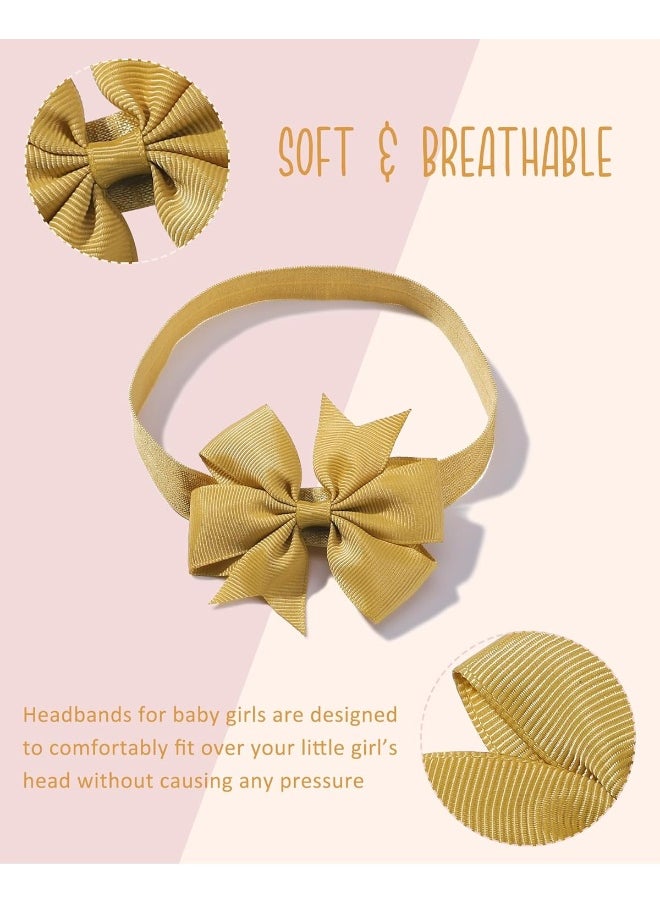 Jollybows 40pcs Baby Girls Grosgrain Ribbon Hair Bows Headbands 3