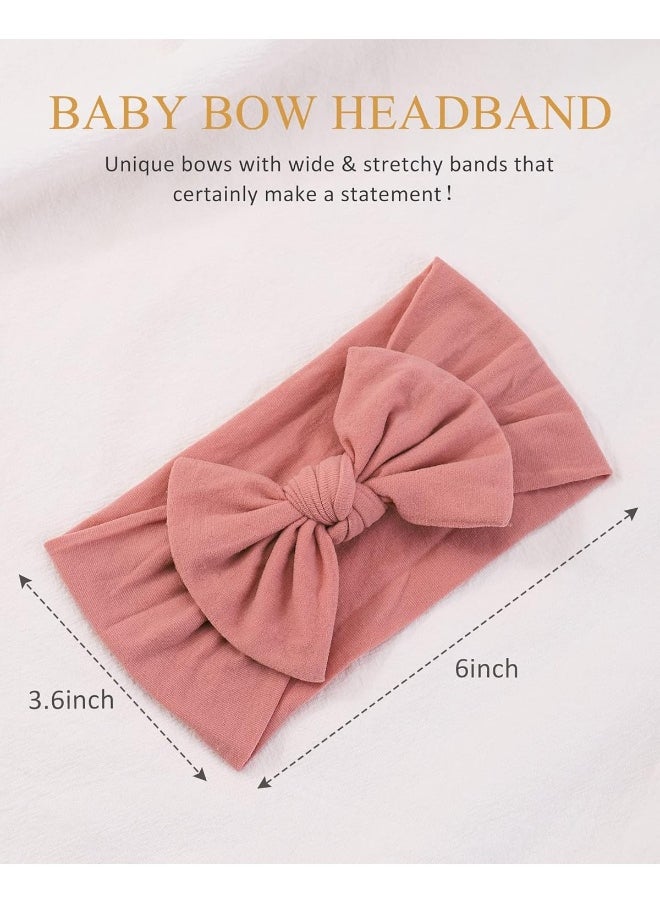 jollybows 20pcs Baby Girls Nylon Headbands Turban Hair Bows Hair Band Elastic Hair Accessories for Kids Toddlers Infants Newborn-Holiday Print Set