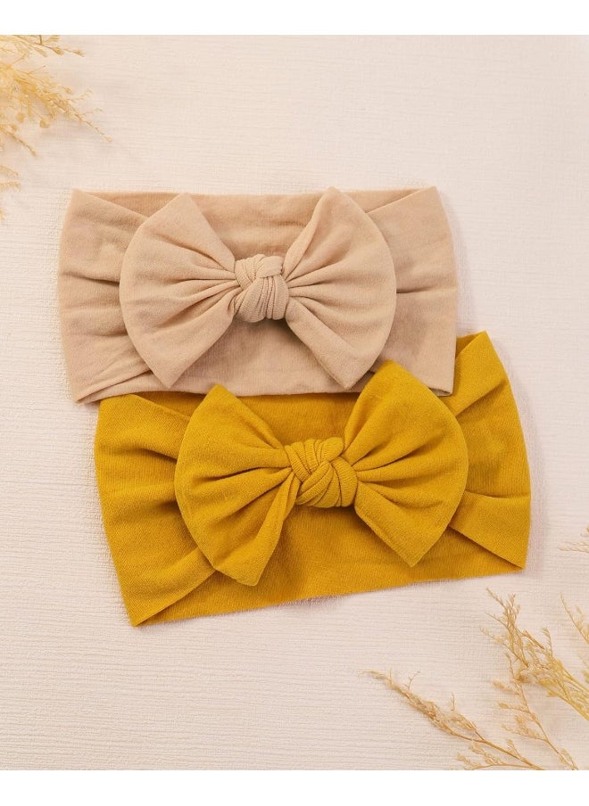 jollybows 20pcs Baby Girls Nylon Headbands Turban Hair Bows Hair Band Elastic Hair Accessories for Kids Toddlers Infants Newborn-Holiday Print Set
