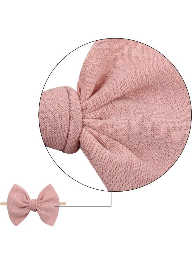 YanJie Baby Girls Nylon Headbands Newborn Bows Handmade Hair Bows Hairbands Hair Accessories for Newborn Infant Toddlers Kids
