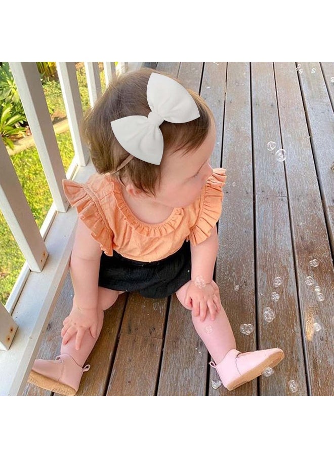 YanJie Baby Girls Nylon Headbands Newborn Bows Handmade Hair Bows Hairbands Hair Accessories for Newborn Infant Toddlers Kids