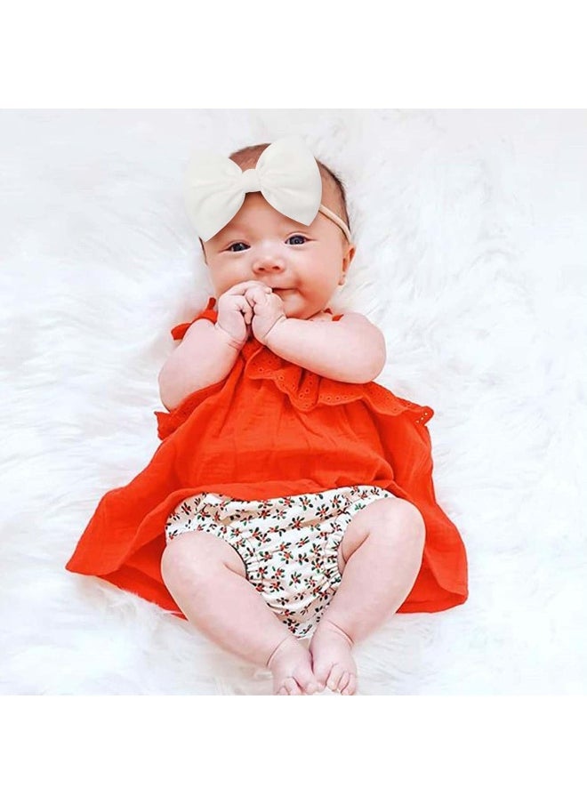 YanJie Baby Girls Nylon Headbands Newborn Bows Handmade Hair Bows Hairbands Hair Accessories for Newborn Infant Toddlers Kids