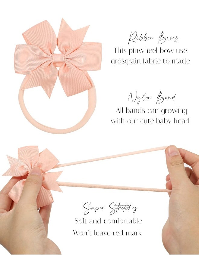 Jollybows 40pcs Baby Girls Grosgrain Ribbon Hair Bows Headbands 3