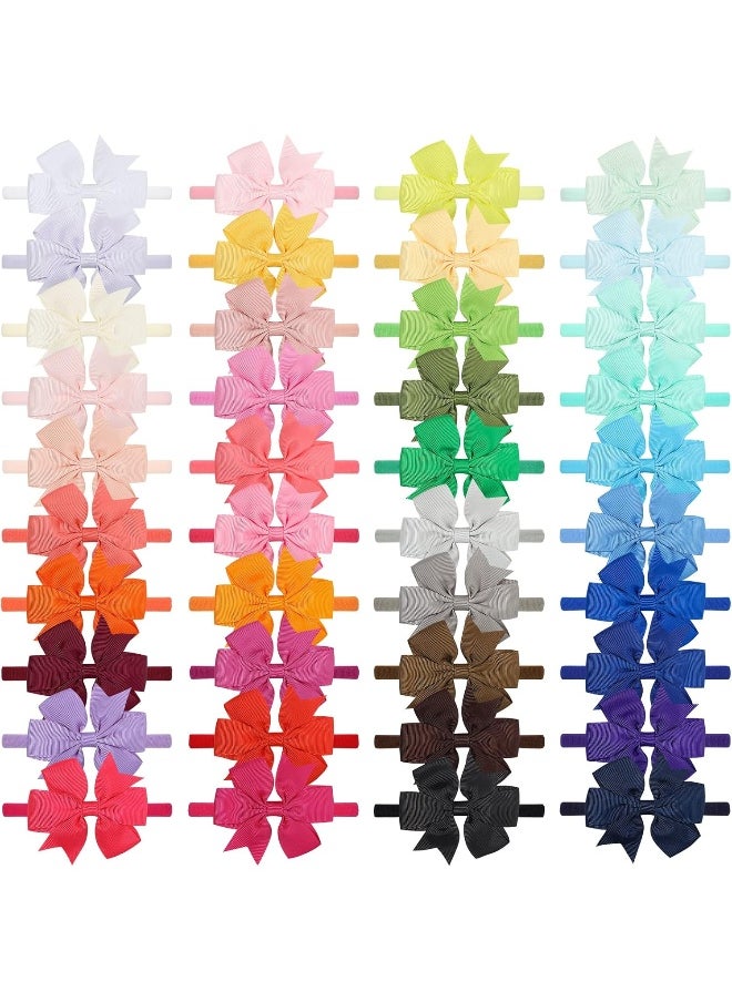Jollybows 40pcs Baby Girls Grosgrain Ribbon Hair Bows Headbands 3