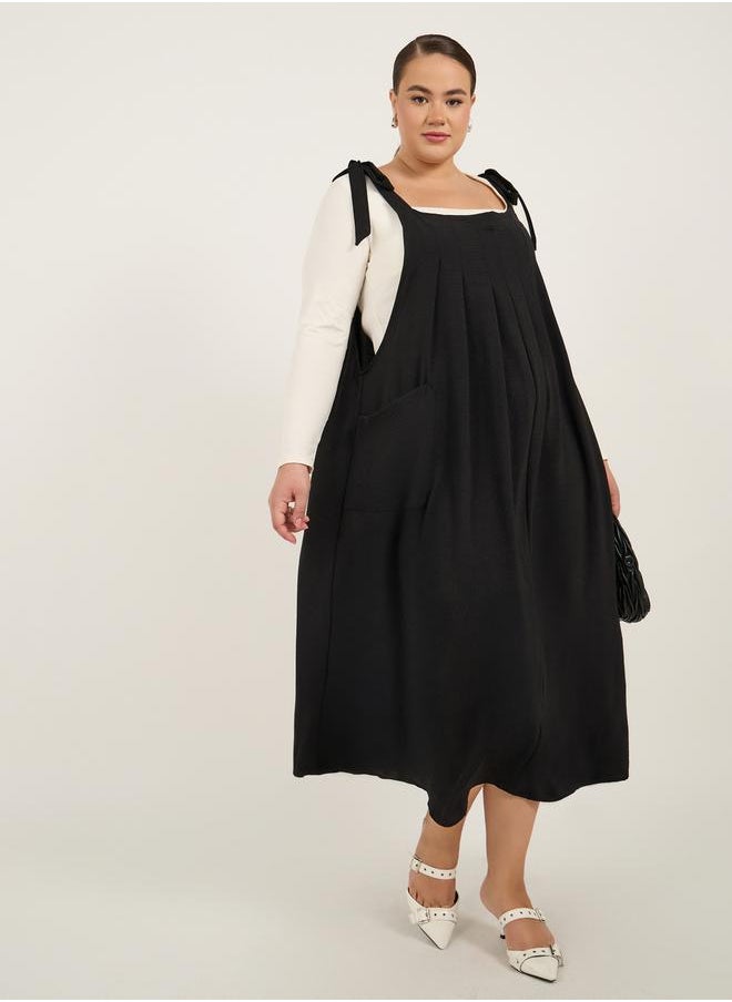 Plus Size Strappy A-Line Maxi Dress