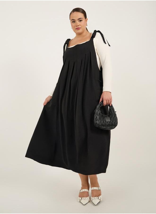 Plus Size Strappy A-Line Maxi Dress