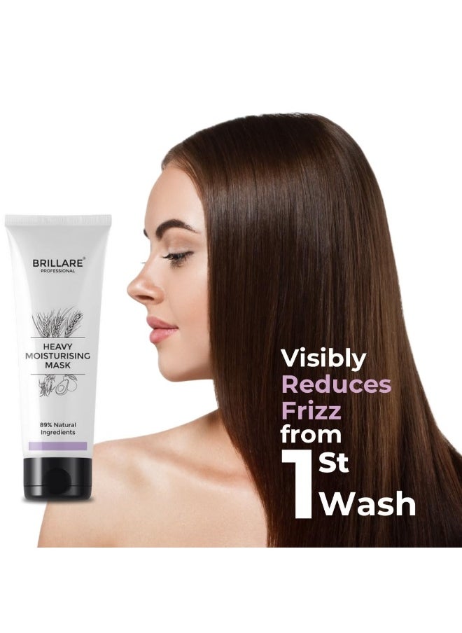 Professional Heavy Moisturising Mask | Repairs Dry & Damaged Hair | Combats Frizz & Scalp Dryness | Makes hair Smooth & Manageable | For Men & Women (125 g)
