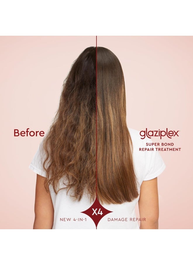 GlaziPlex Super Bond Repair Treatment 120ml 4 in 1 Deep Conditioning Hair Treatment Repairs Heat Chemical Colour and Styling Damage Hair Mask for Dry Damaged Hair Works in 4 Minutes