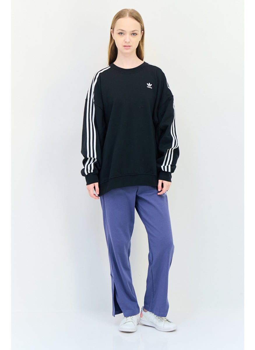 Women Sportswear Fit Long Sleeve Outdoor Sweatshirt, Black