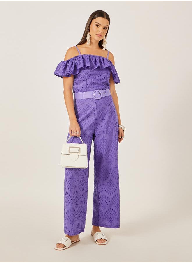 All-Over Lace Wide Leg Pants