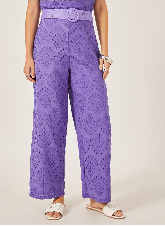 All-Over Lace Wide Leg Pants