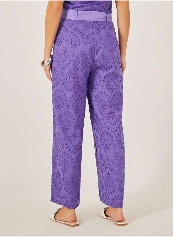 All-Over Lace Wide Leg Pants