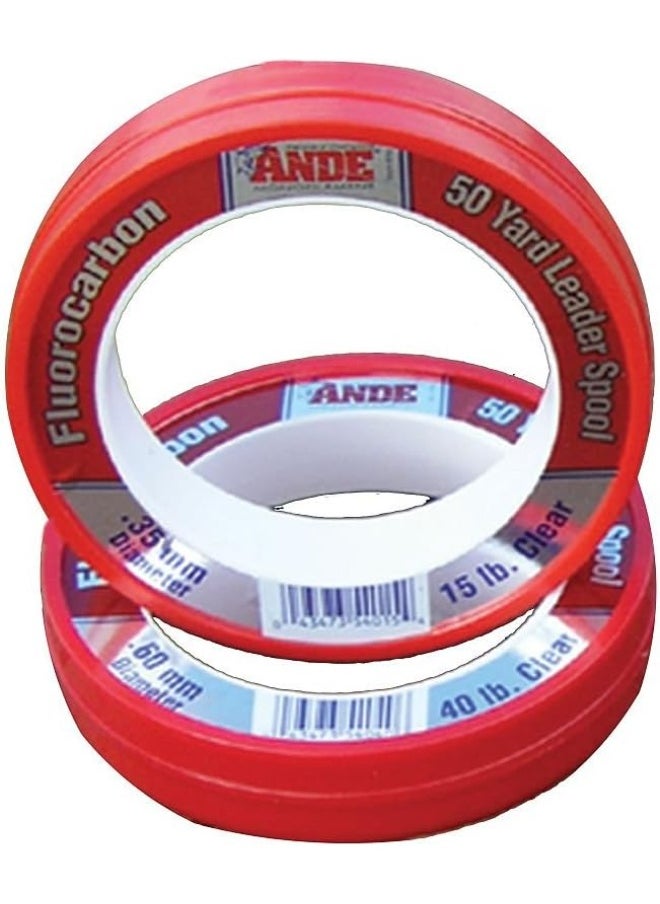 ANDE Monofilament FCW50-50 Clear Fluorocarbon Leader, 50-Yard, 50-Pound