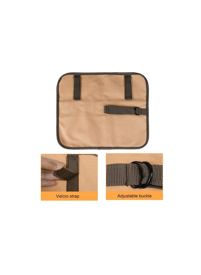 Multi-Purpose Knife Roll Bag, 10-Slot Waxed Canvas Chef Knife Case, Portable Cutlery Storage Holder for Travel, Ideal for Professional Chefs and Culinary Enthusiasts.