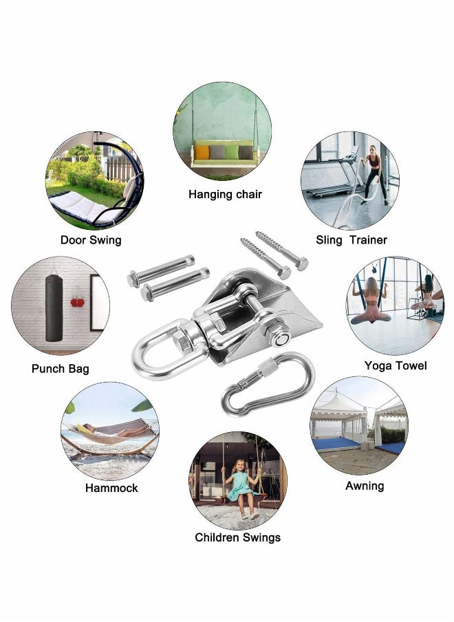 Heavy Duty Swing Hangers Set 360° Swivel for Yoga Hammock Swing Trapeze
