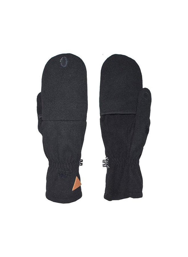 XTM by ADVENTURE HQ Scope Hooded Glove - Black | Convertible Fingerless-Glove-To-Mitten | Waterproof Membrane