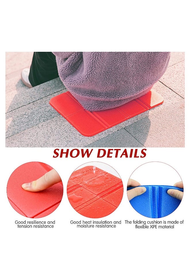 Lightweight Waterproof Foldable Camping Mat, 2PCS Insulated Foam Seat Pad for Hiking, Outdoor Events, Picnics, and Stadiums