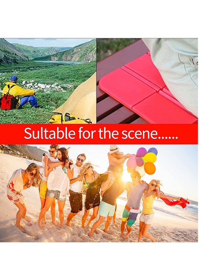 Lightweight Waterproof Foldable Camping Mat, 2PCS Insulated Foam Cushion for Hiking, Outdoor Events, Stadium Seats, Picnics and Parks