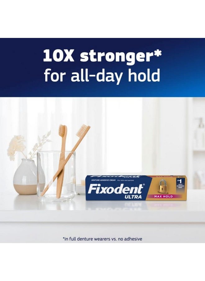 Fixodent Ultra Max Hold Denture Adhesive, 2.2 oz, (Packaging may vary)