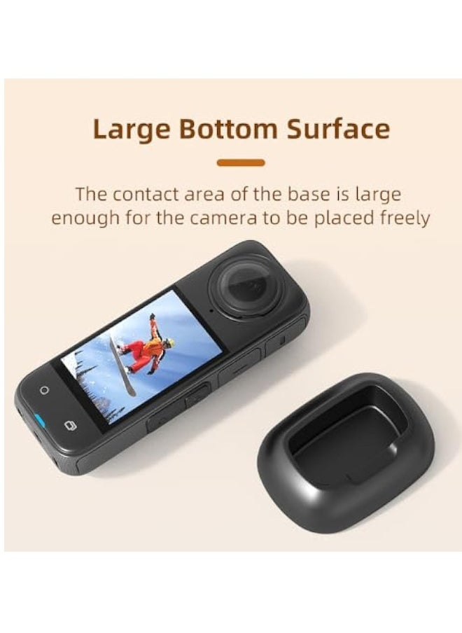 Camera Mount Stand Base, Action Camera Mount Adapter, for Insta360 X4 Desktop Stable Bracket, Silicone Non-Slip Support Adapter Camera Mount Gimbal