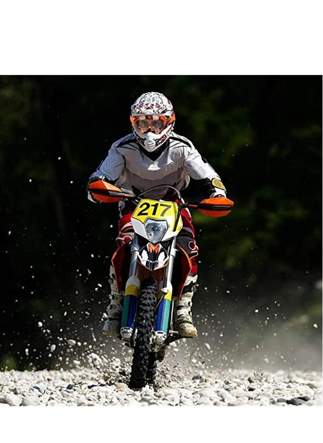 Anti-Fog Motorcycle Goggles for Adults & Youth - Bendable, Dustproof, Scratch-Resistant Eyewear with Adjustable Strap for ATV & Dirt Bike Riding (Transparent Lens)
