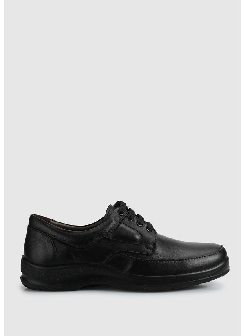 Black Leather Men's Shoes