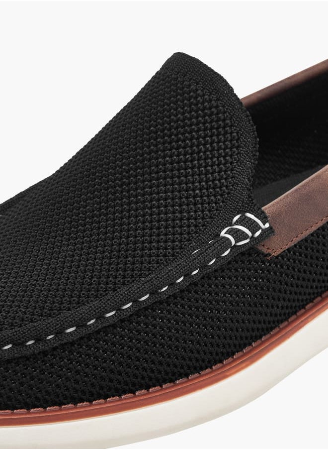 Men's Textured Slip-On Loafers
