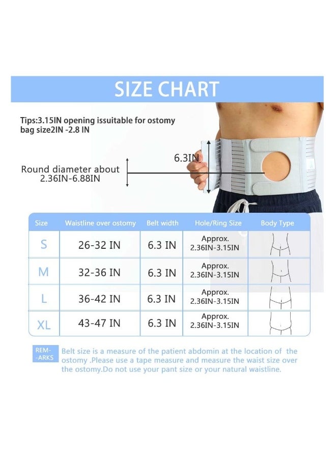 Adjustable Abdominal Ostomy Support Belt for Ileostomy and Colostomy, Universal Protection for Ostomy Bags, Ideal for Post-Abdominal Surgery Recovery, Portable and Comfortable.