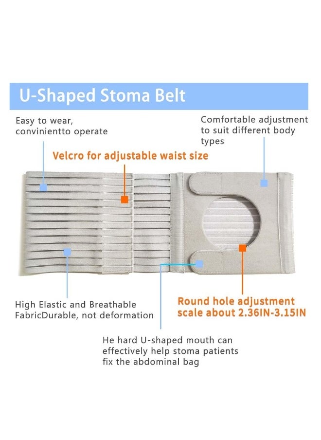 Adjustable Abdominal Ostomy Support Belt for Ileostomy and Colostomy, Universal Protection for Ostomy Bags, Ideal for Post-Abdominal Surgery Recovery, Portable and Comfortable.