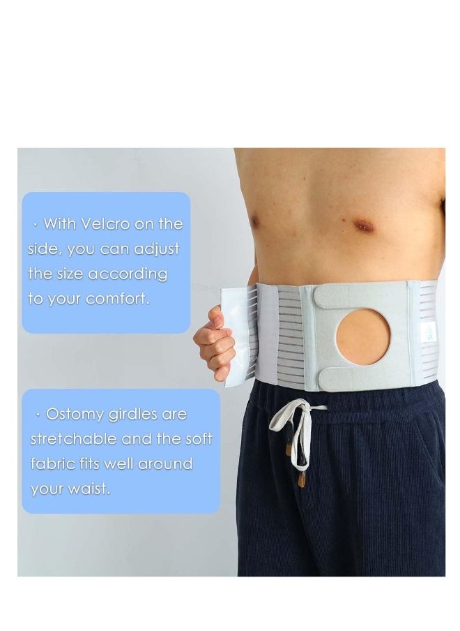 Adjustable Abdominal Ostomy Support Belt for Ileostomy and Colostomy, Universal Protection for Ostomy Bags, Ideal for Post-Abdominal Surgery Recovery, Portable and Comfortable.
