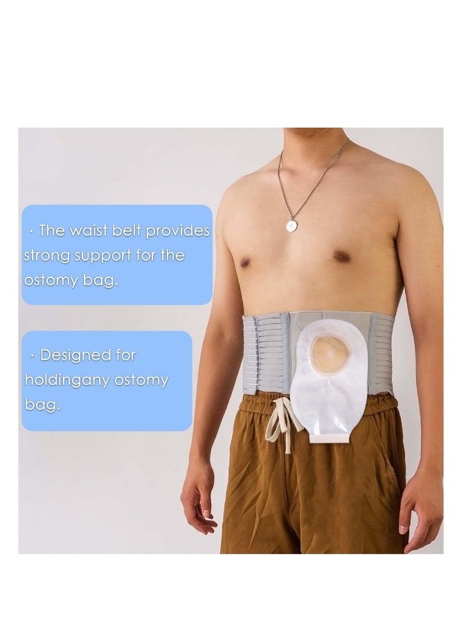 Adjustable Abdominal Ostomy Support Belt for Ileostomy and Colostomy, Universal Protection for Ostomy Bags, Ideal for Post-Abdominal Surgery Recovery, Portable and Comfortable.