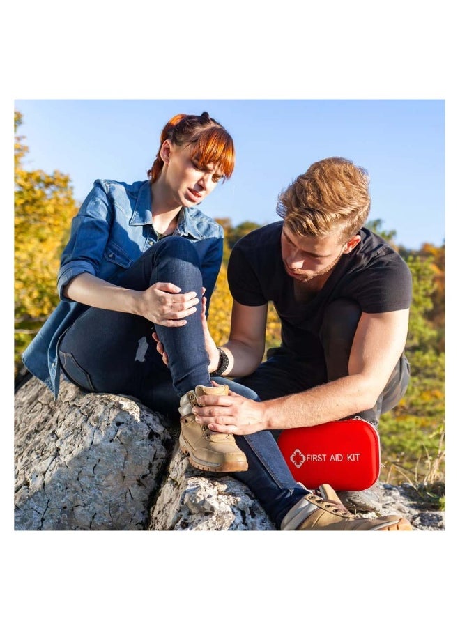 First Aid Kit Medicine Rescue Bag Medical Kit Survival Emergency Bag Compact First Aid Kit Small Medical Emergency Survival Kit with Storage Bag for Home Boat Travel Family Car Office 177Pcs