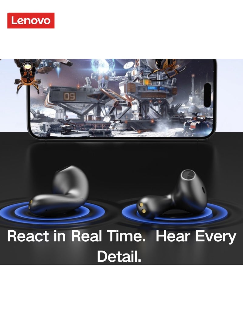 LP48- True Wireless Earphones with 13mm Drivers, 25-Hour Battery, Comfortable Semi-In-Ear Design, Low Latency Gaming Mode, and Bluetooth 5.4 grey