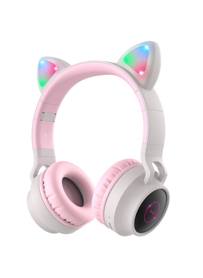 Bluetooth 5.0 Cat Ear Headphones with TF Card and AUX - Model W27