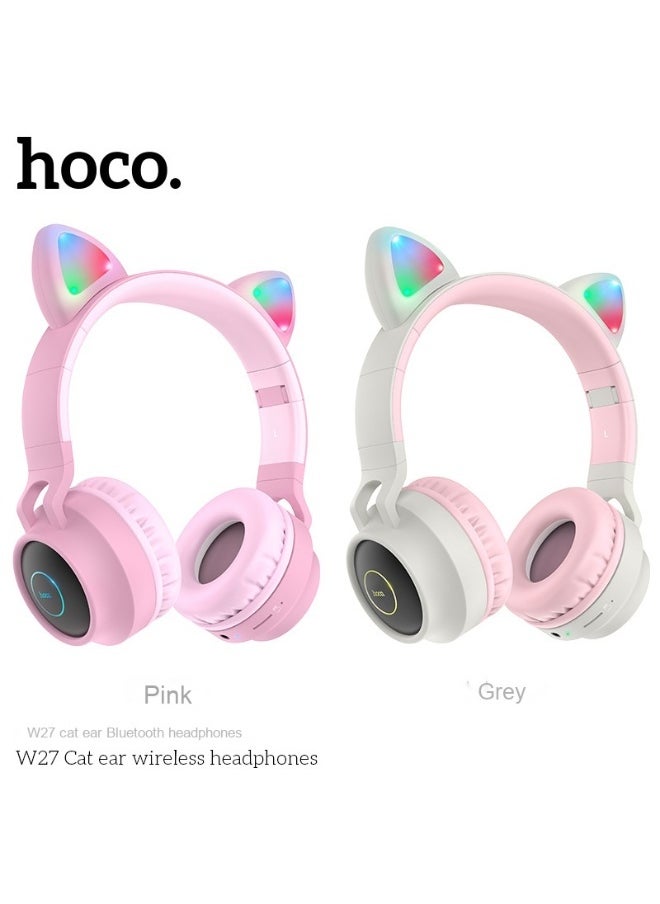 Bluetooth 5.0 Cat Ear Headphones with TF Card and AUX - Model W27