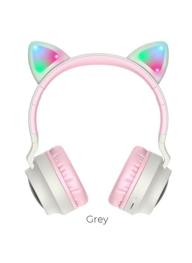 Bluetooth 5.0 Cat Ear Headphones with TF Card and AUX - Model W27