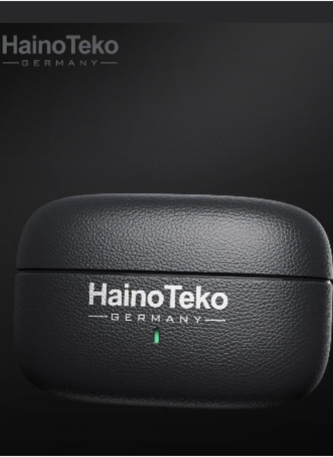 Haino Teko Germany OWS-H5  Bluetooth Earphones with High-Quality Sound, Super Clear Mic, and Touch Controls – Stylish & Comfortable Black Wireless Earphones for Music, Calls, and Sports.