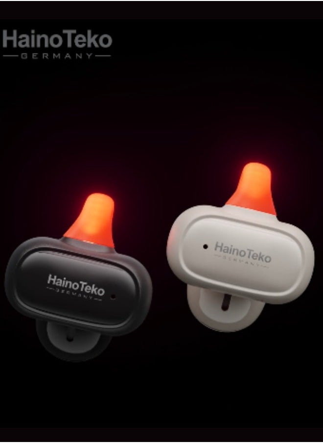 Haino Teko Germany OWS-H5  Bluetooth Earphones with High-Quality Sound, Super Clear Mic, and Touch Controls – Stylish & Comfortable Black Wireless Earphones for Music, Calls, and Sports.
